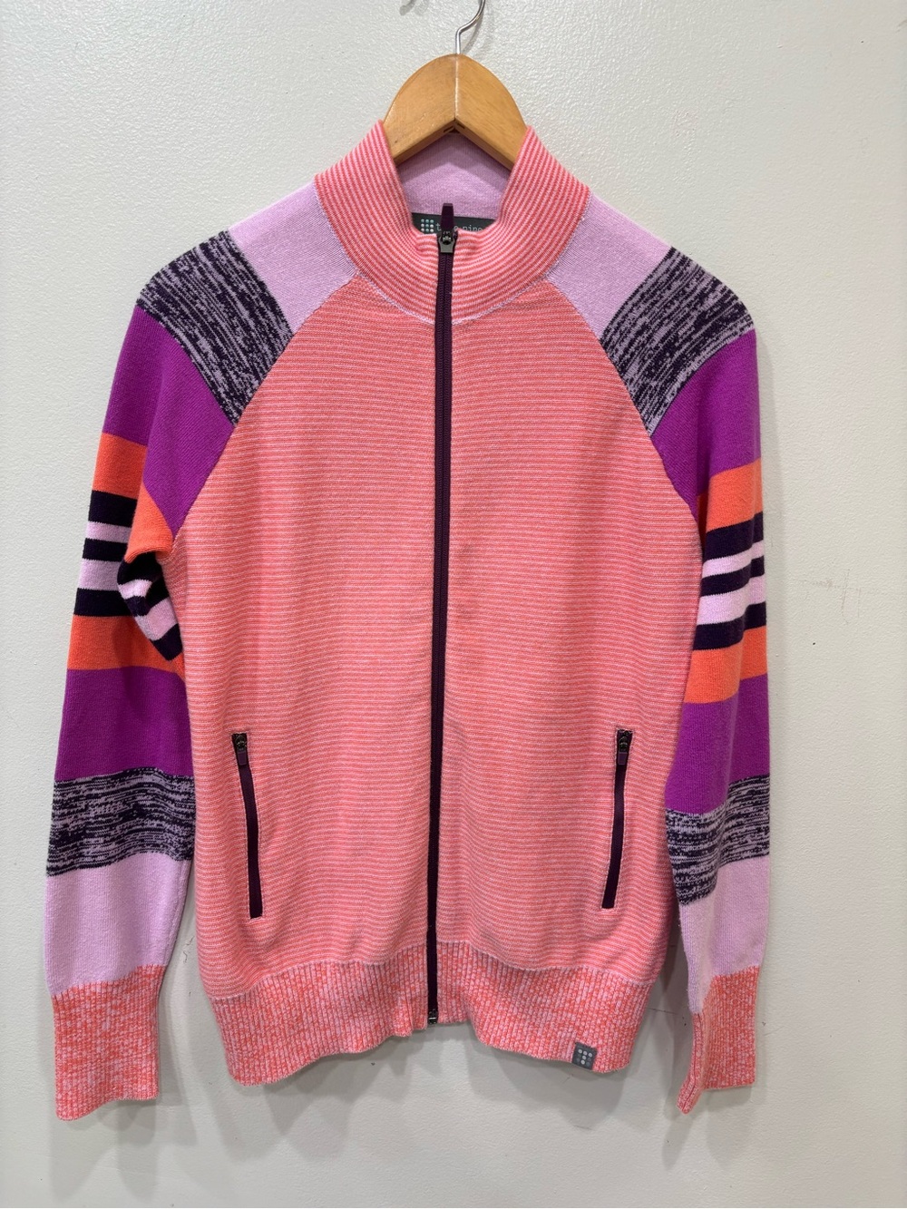 Title Nine Full Zip Knit Multicolor Sweater Women’s Size Medium